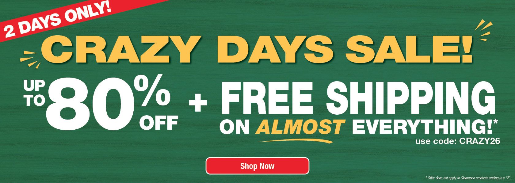 Shop Crazy Days Sale