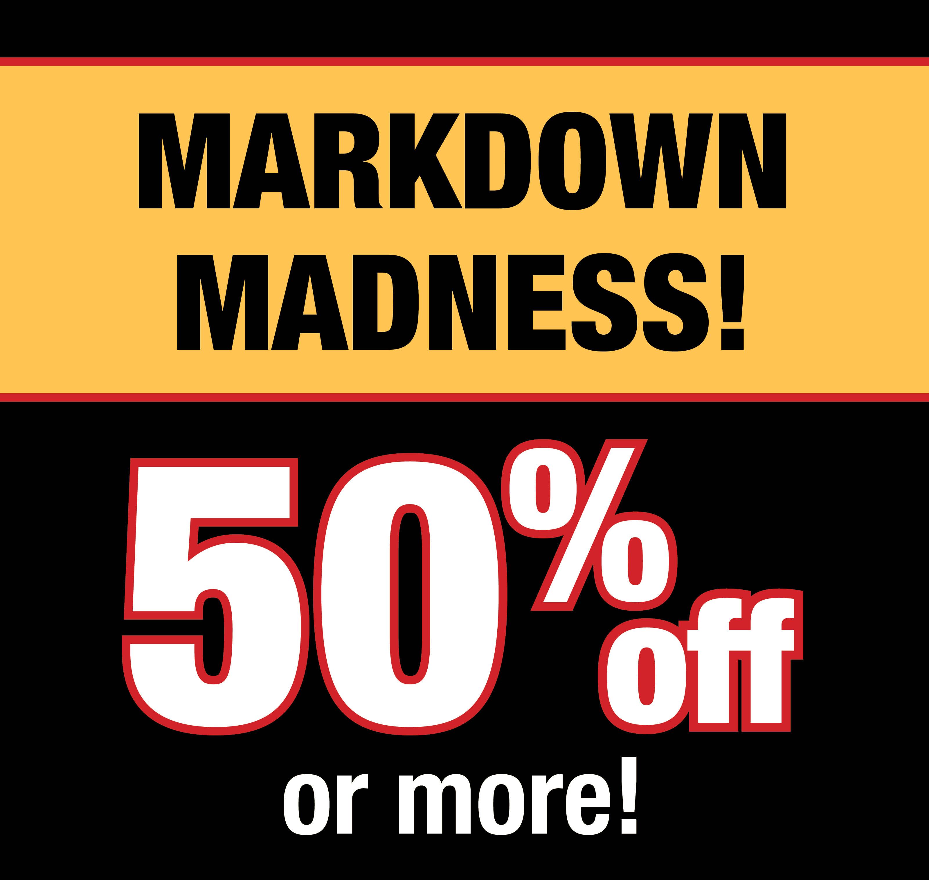 Shop Markdown Madness