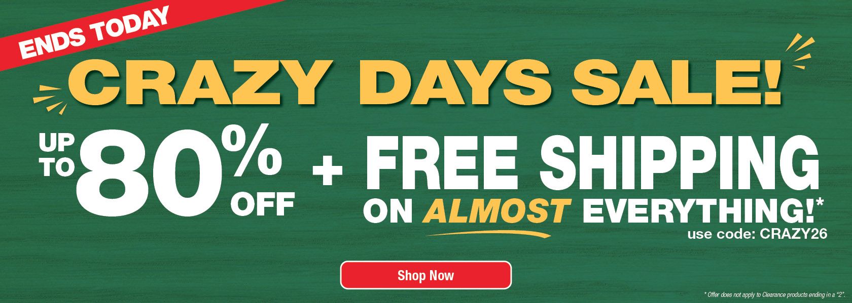 Shop Crazy Days Sale