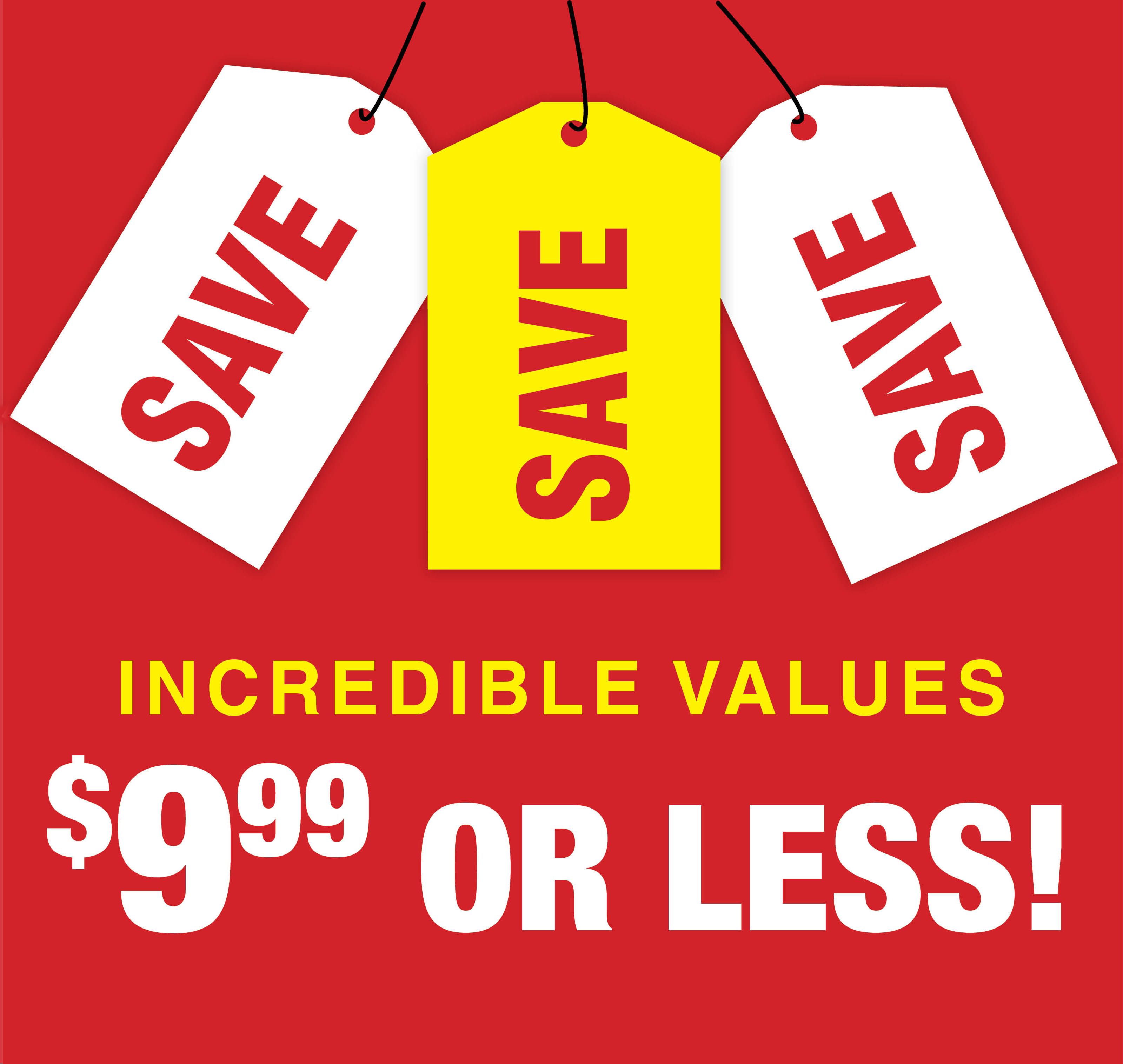 Shop $9.99 or Less