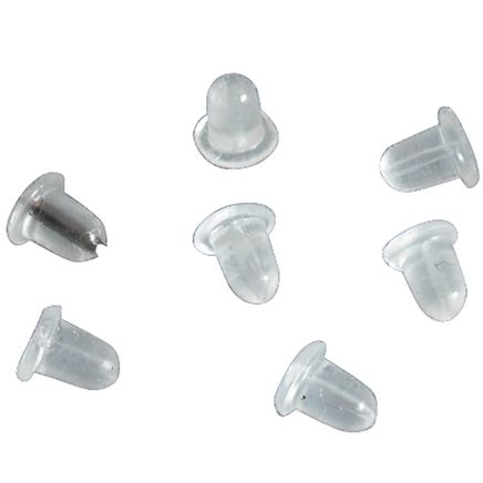 Clear Bullet Earring Backs-315271