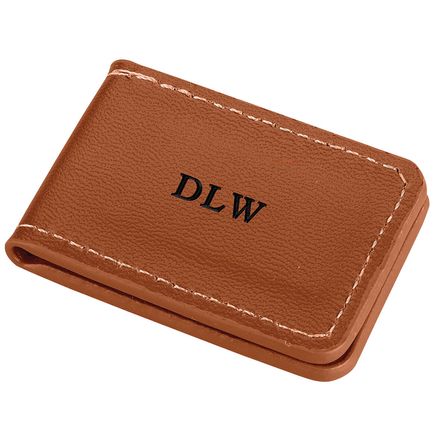 Personalized Wide Leather Money Clip-327399