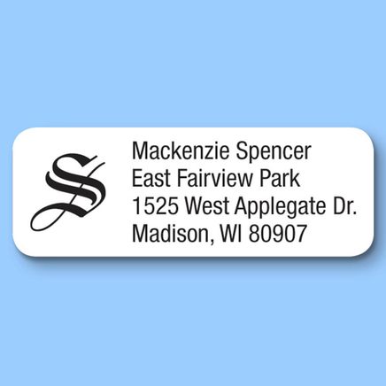 Personalized Old English Initial Roll Labels, Set of 200-328951