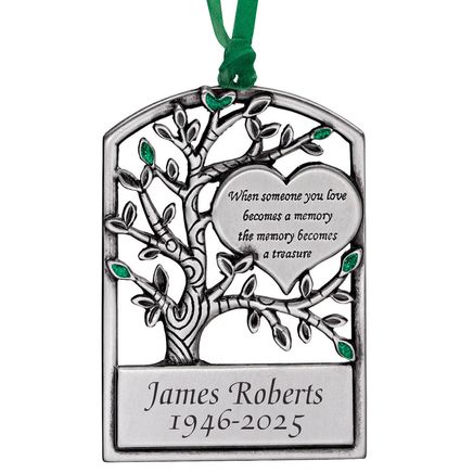 Personalized Pewter Memorial Tree Ornament-343048