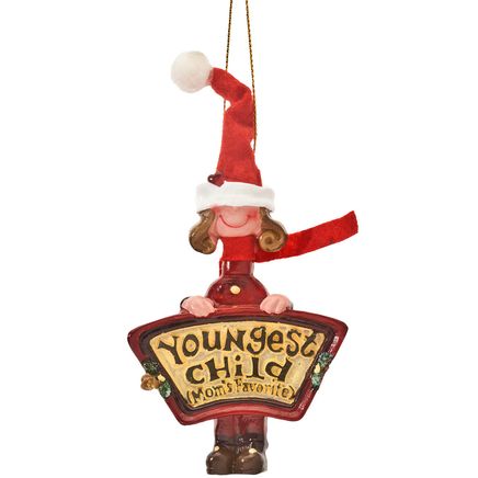Personalized Mom's Favorite Youngest Child Ornament-353220