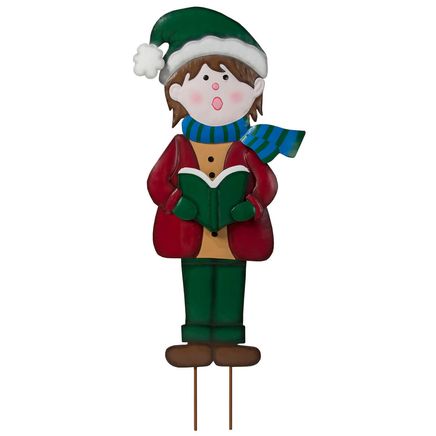 View product details for Metal Garden Boy Caroler by Fox River Creations™