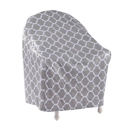 Trellis Pattern Quilted Chair Cover, 33"L x 33"H x 27"W-362893