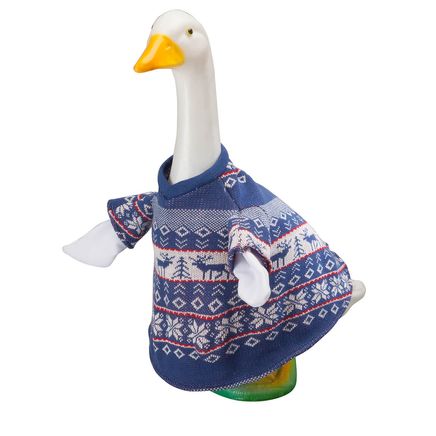Blue and White Sweater Large Goose Outfit by Gaggleville®-363610