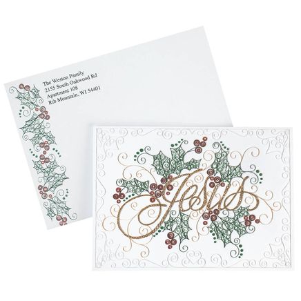Paper Filigree Christmas Cards, Set of 20-364014