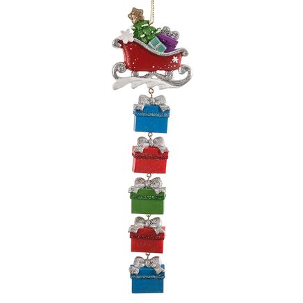 Sleigh and Gifts Dangle Ornament-364392