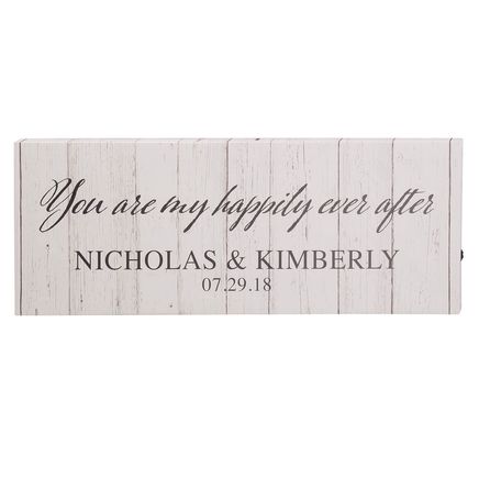 Personalized Happily Ever After Lighted Canvas-366107