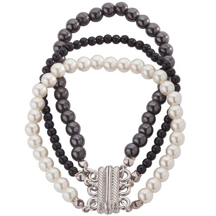 Triple Strand Bracelet with Magnetic Clasp-367735