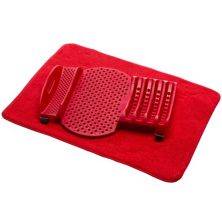 2-Piece Dish Rack with Drying Mat by Chef's Pride™-368090