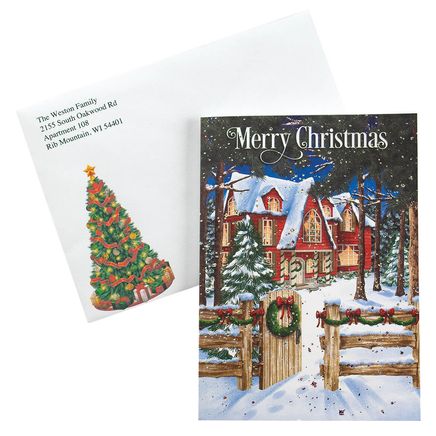 Personalized Home for the Holidays Christmas Card Set of 20-368241