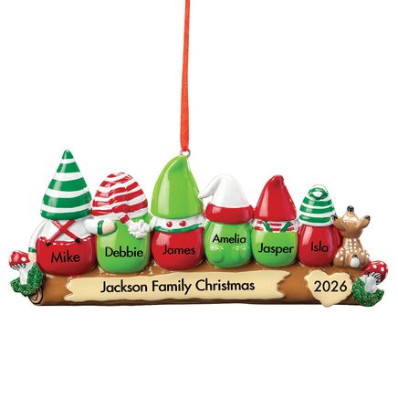 View product details for Personalized Gnome Family Ornament