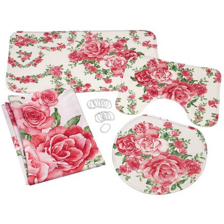 Rose Bouquet 4pc Bathroom Collection-371033