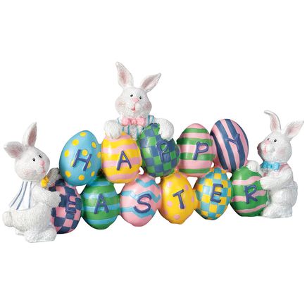 View product details for Resin Happy Easter Bunny Table Sitter by Holiday Peak™