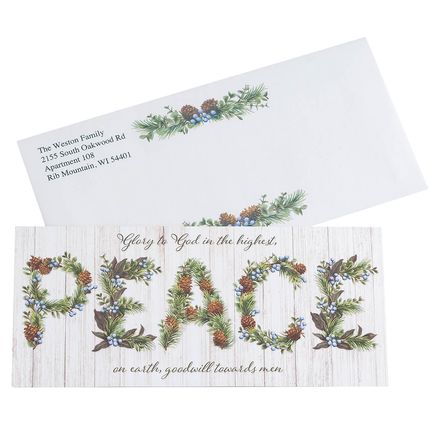 Personalized Heavenly Peace Christmas Card Set of 20-371904