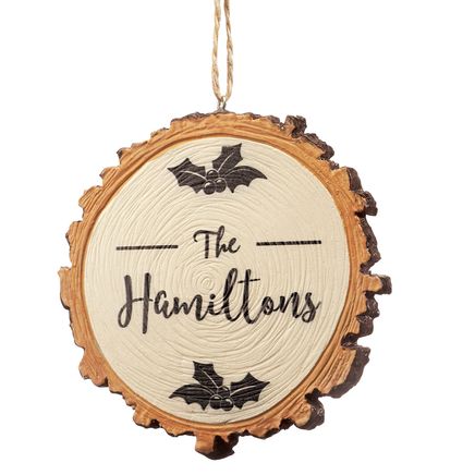 Personalized Christmas Resin Wood Slice Ornament-372088