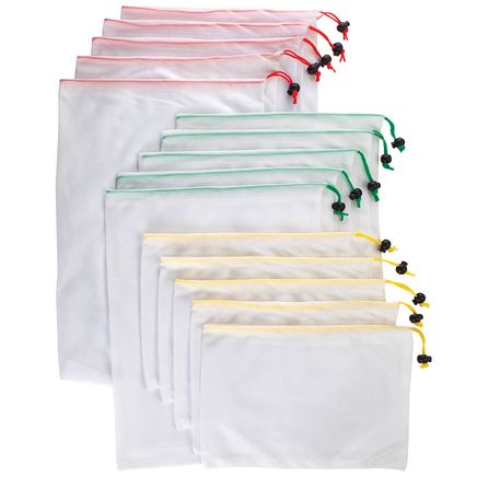 Mesh Produce Bags, Set of 15, by Chef's Pride-373310