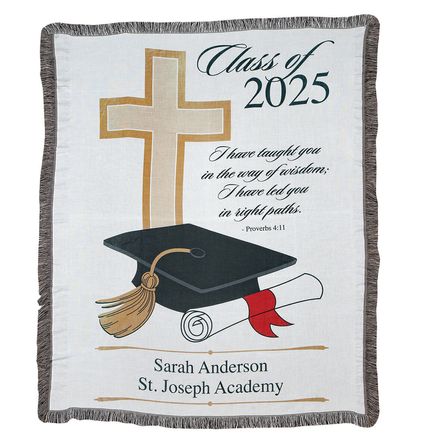 Personalized Religious Graduation Throw-374443