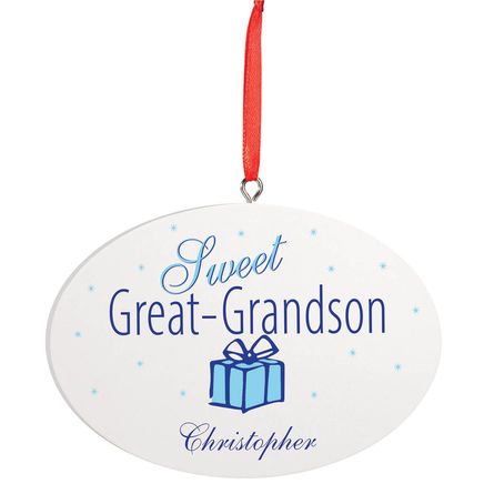 View product details for Personalized Great Grandson Oval Ornament