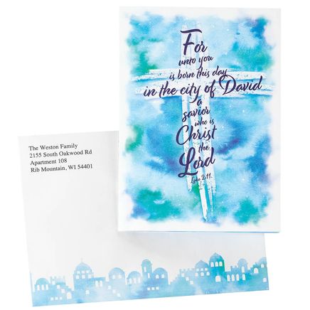 Personalized The Savior's Birth Card Set of 20-374969