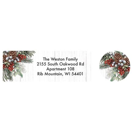 Personalized Floral Season's Greetings Labels & Seals Set 20-374985