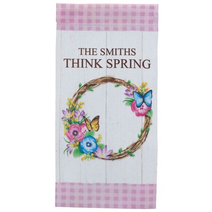 Personalized Spring Wreath Mini Garden Flag-374994