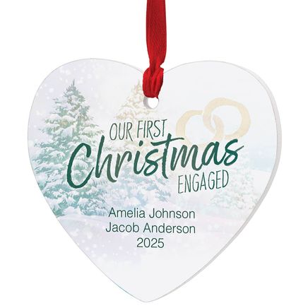 Personalized Our First Christmas Engaged Ornament-375730