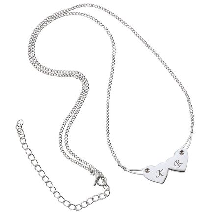 Personalized Double Heart Necklace-375742