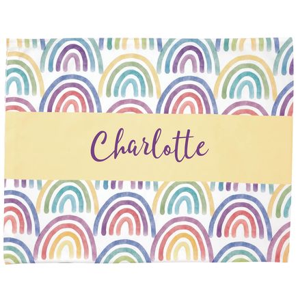 Personalized Watercolor Rainbows Pillowcase-375892