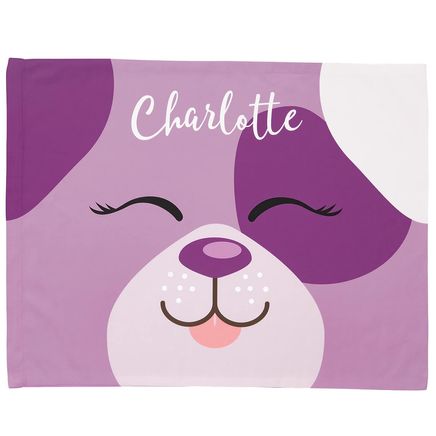 Personalized Purple Pup Pillowcase-375899