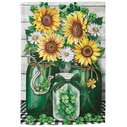 Sunflowers and Shamrocks Garden Flag-376397