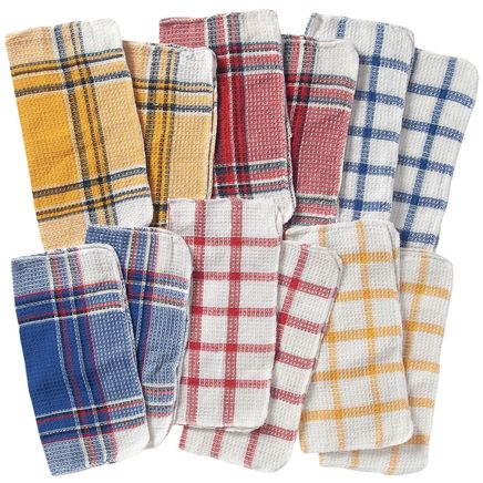 Plaid 12" x 12" Dish Cloths, Set of 12-376509