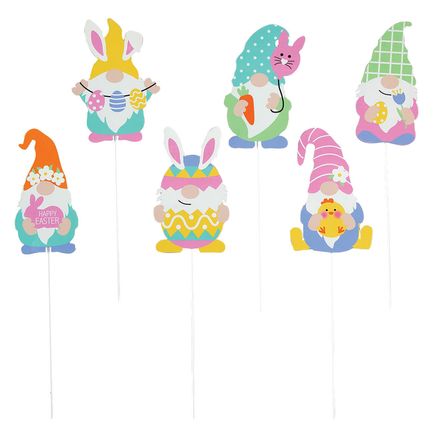 Easter Bunny Gnome Stakes, Set of 6 by Fox River™ Creations-376652