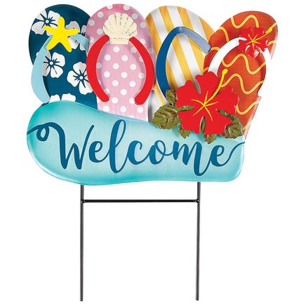 Welcome Flip Flop Stake by Fox River™ Creations-377072