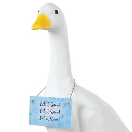 Personalized Snowflakes Goose Sign-377476