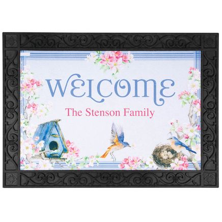 Personalized Birdhouse Welcome Doormat-377640