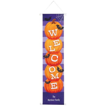 Personalized Welcome Halloween Door Banner-377696
