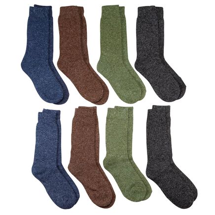 Marled Thermal Crew Socks, 8 Pairs-377877