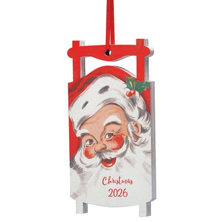 View product details for Personalized Vintage Santa Sled Ornament