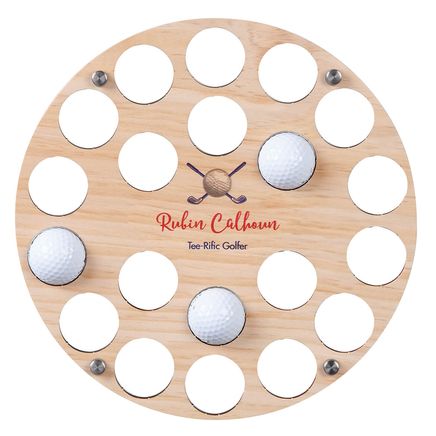 Personalized Printed Golf Ball & Clubs Ball Holder-378042