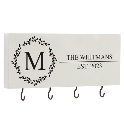 Personalized Monogram Vine Welcome Key Holder-378168