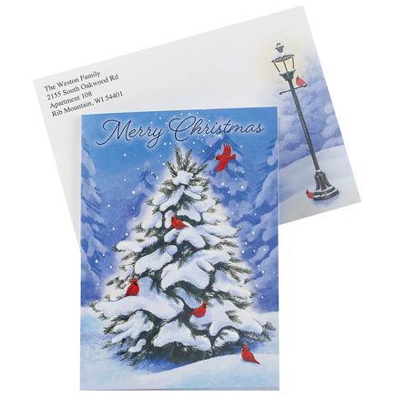Personalized Peaceful Starry Night Christmas Cards, Set of 20-378445