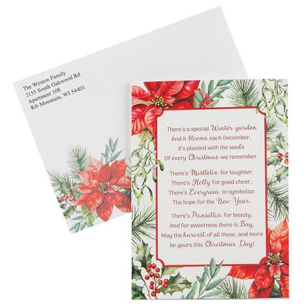 Personalized Christmas Garden Cards, Set of 20-378447
