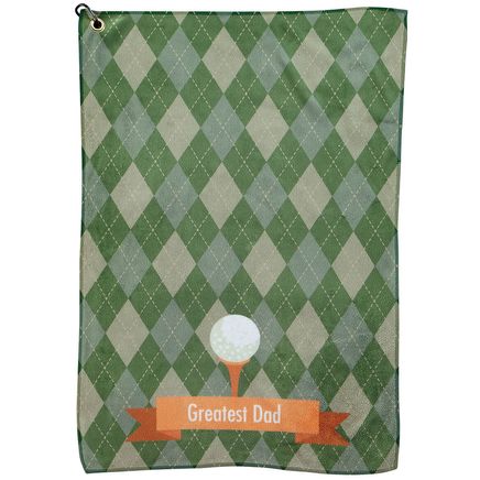 Personalized Green Argyle Golf Towel-378681
