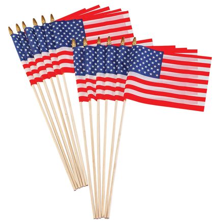 Mini American Flags, Set of 12-378711