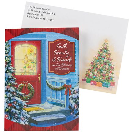 Personalized Faith, Family, Friends Christmas Cards, Set of 20-378734