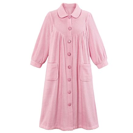 Plush Button-Front Robe-379561